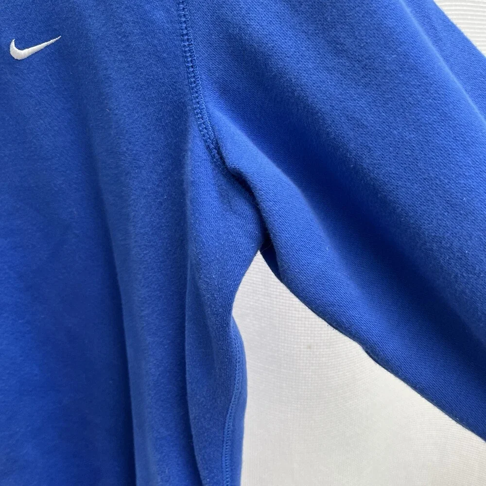 Vtg Nike Embroidered Mini‎ Swoosh Blue Sweatshirt 90’s Large Grunge